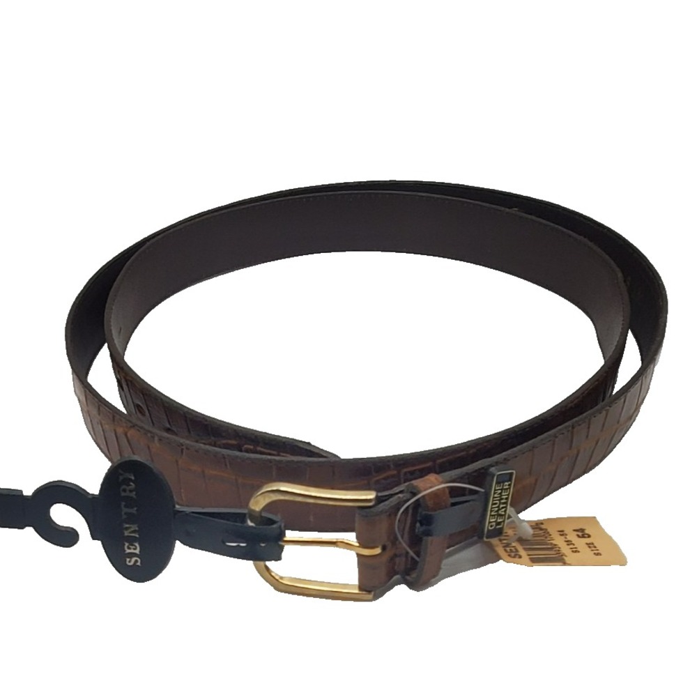 Sentry Genuine Leather Brown Belt Size 54 Made is USA New
